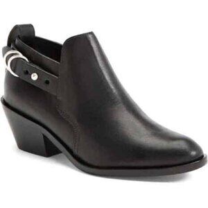 * Rag & Bone Sullivan Black Leather Western Ankle Boots Size 39.5